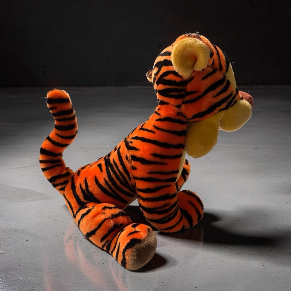 80s Vintage Disney Parks Exclusive Tigger Plush 16” Black Orange Disney World - Picture 4 of 16
